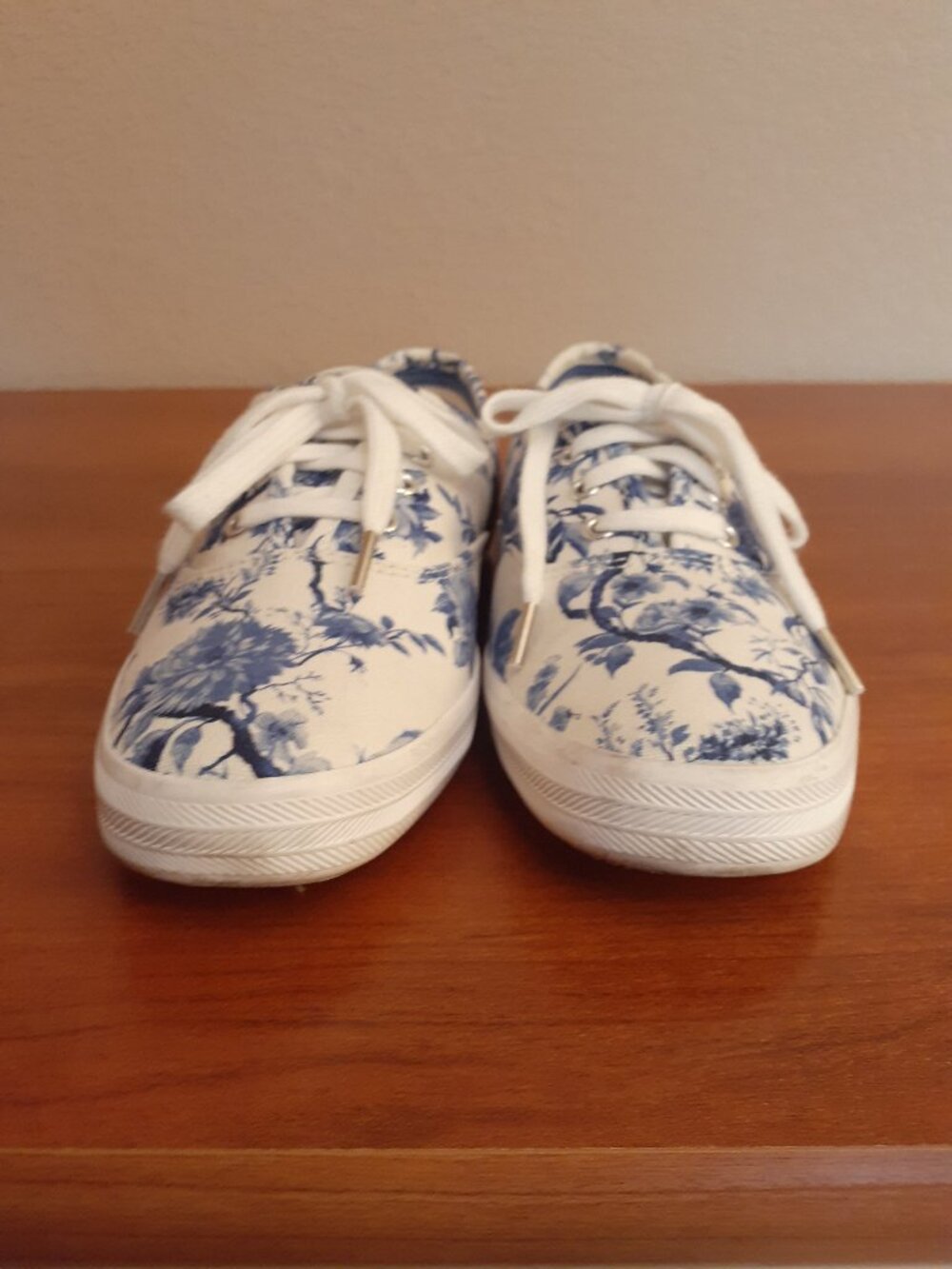 Keds Blue and White Floral Sneakers - Picture 8 of 11